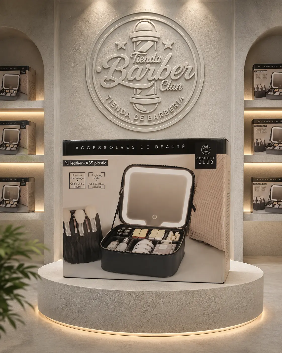 COSMETIQUERA GRANDE CON ESPEJO CY091 CHINA MAQUILLAJE 6987415635468 - Tienda Barber Clan