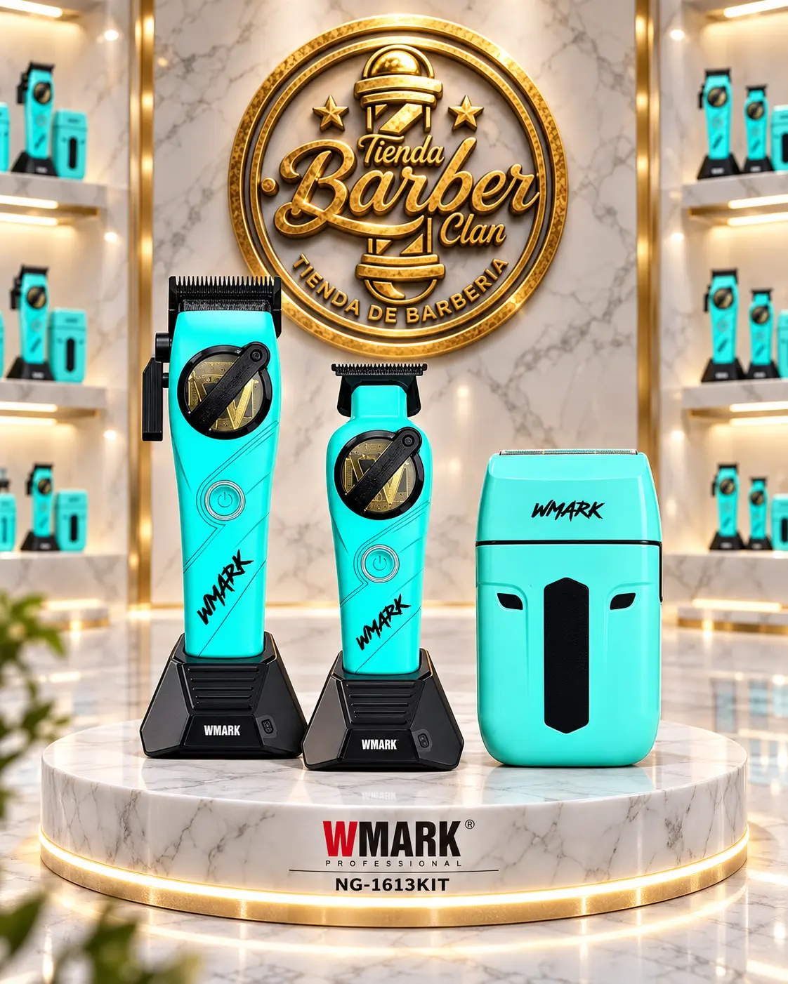 COMBO WMARK 1613 KIT X3 WMARK MAQUINAS DE CORTE 6971196413438 - Tienda Barber Clan