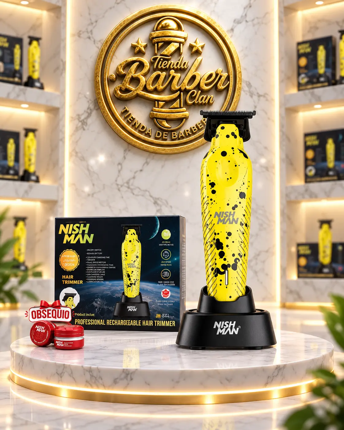 PATILLERA NISHMAN MANCHAS NEGRAS 844 NISHMAN MAQUINAS PATILLERAS 268448 - Tienda Barber Clan