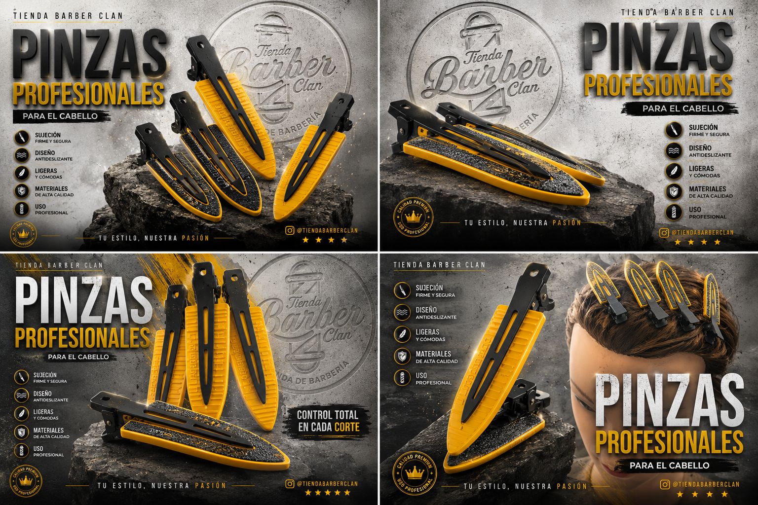PINZAS SEPARADORAS CHINA ACCESORIOS de cabello , PEINADOS 26792827121 - Tienda Barber Clan