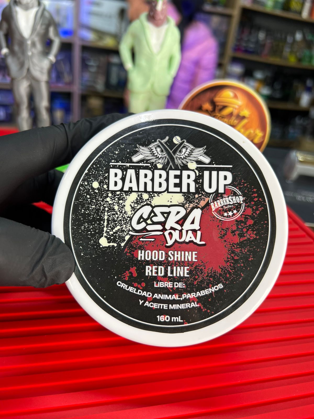 CERA DUAL HOOD SHINE (ROJA ) 160ML BARBER UP CERAS 7707320478641 - Tienda Barber Clan