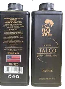 TALCO POWDER YES MAN 720 255GR YES MAN TALCOS 7704015117205 - Tienda Barber Clan