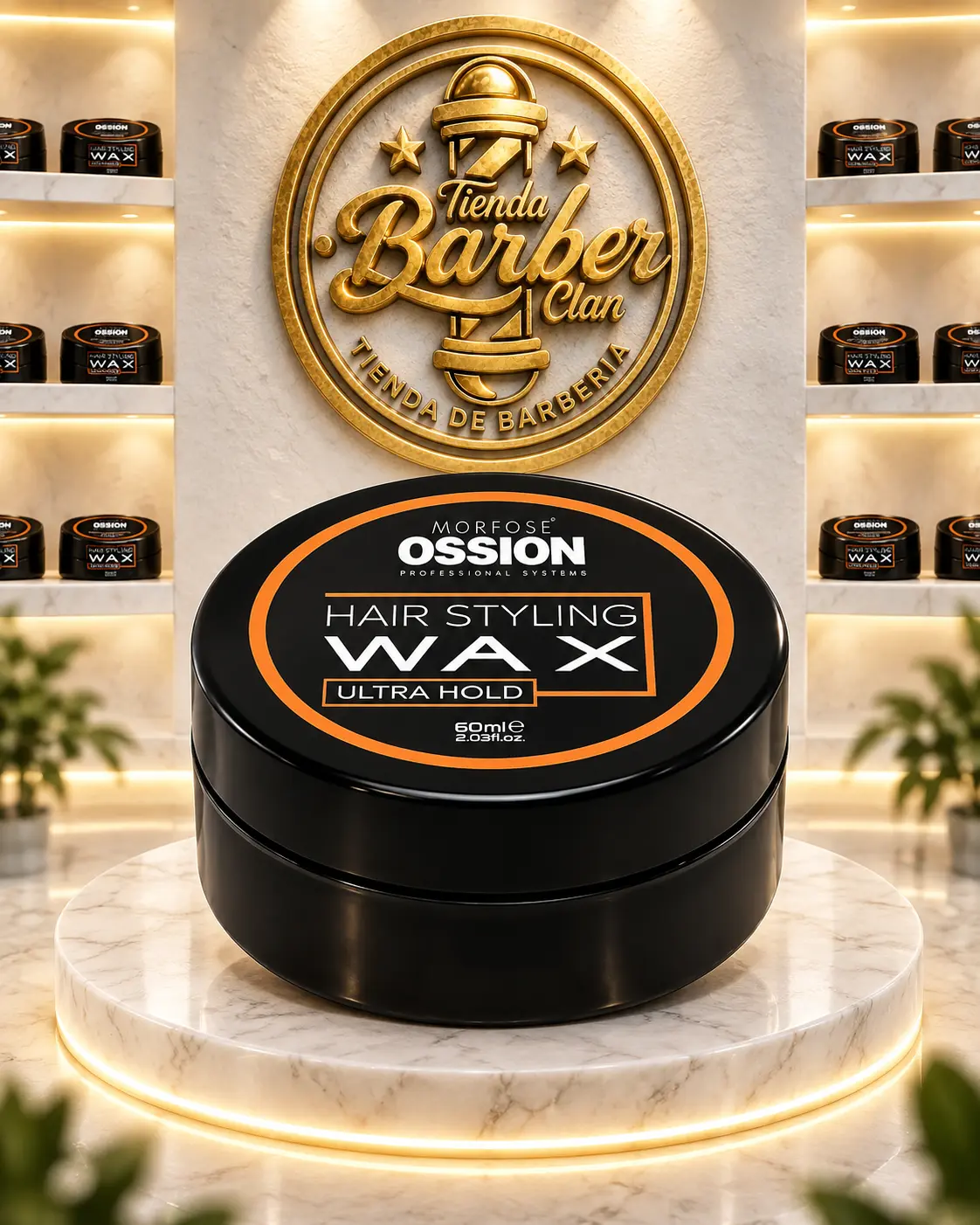 CERA OSSION MINI ULTRA.H NARANJA 60 ML OSSION CERAS 8699009441703 - Tienda Barber Clan