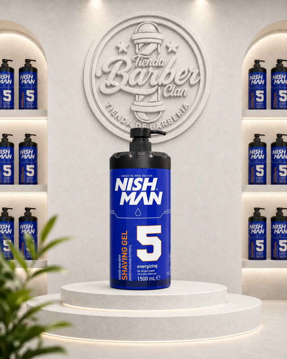 SHAVING GEL BLUE 5 NISHMAN 1500ML NISHMAN SHAVIN GEL Y ESPUMAS PARA AFEITAR 8684736673473 - Tienda Barber Clan