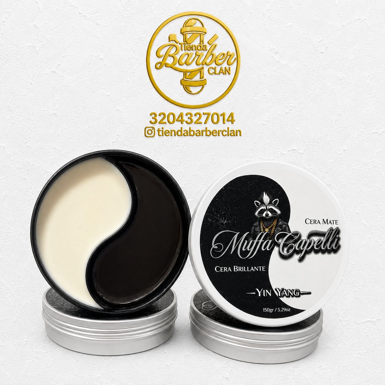 CERA YIN YANG MUFFA CAPELLI MUFFA CAPELLI CERAS 170420240029 - Tienda Barber Clan