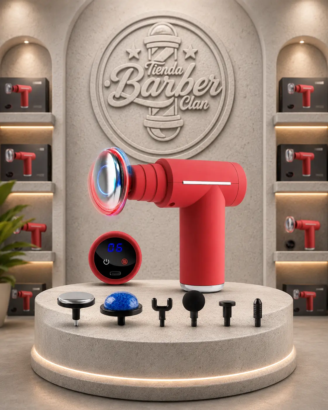 MASAJEADOR GUN 921 MASSAGE GUN MASAJEADORES 6979446597464 - Tienda Barber Clan