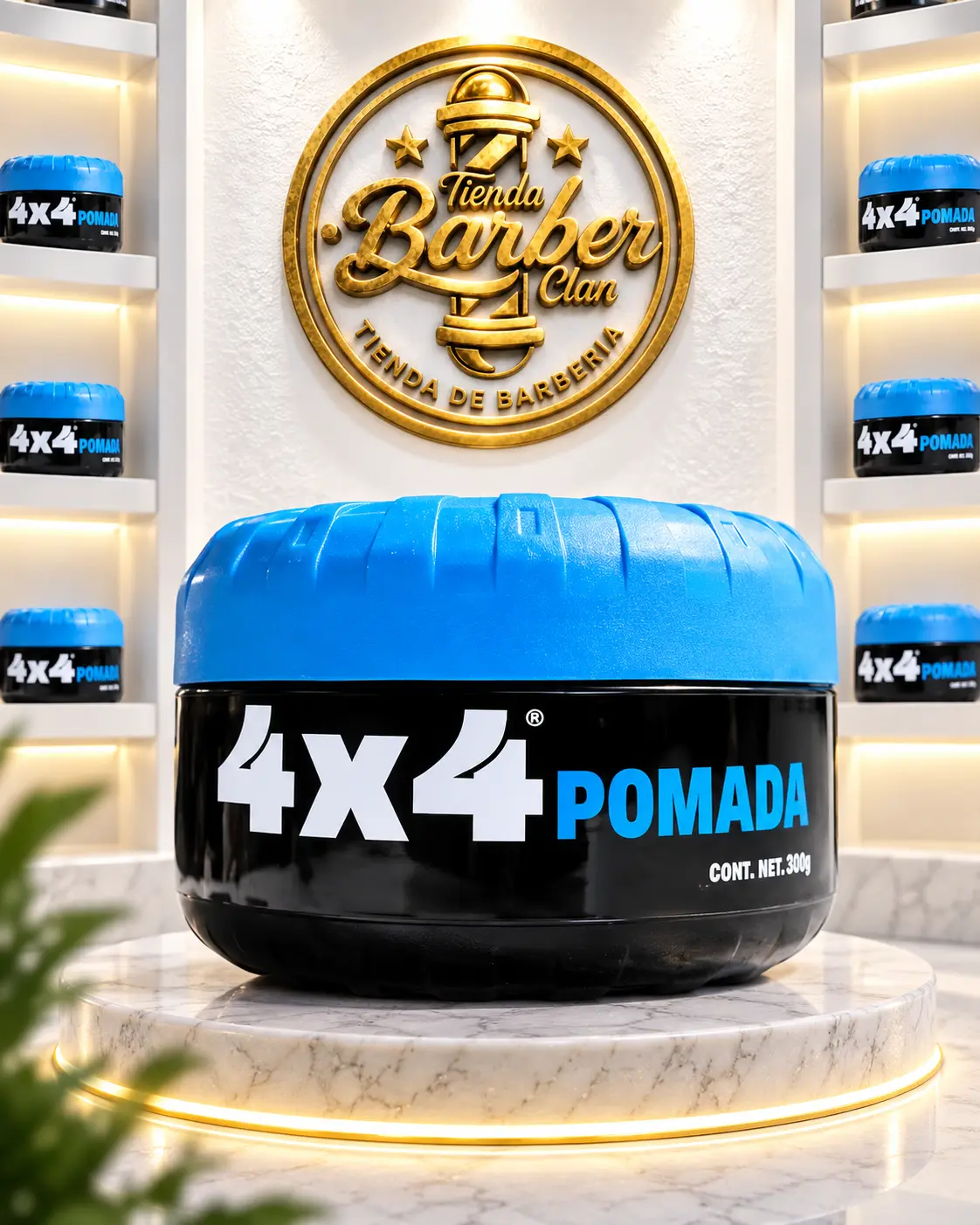CERA POMADA AZUL 4X4 4X4 CERAS 7501776337930 - Tienda Barber Clan