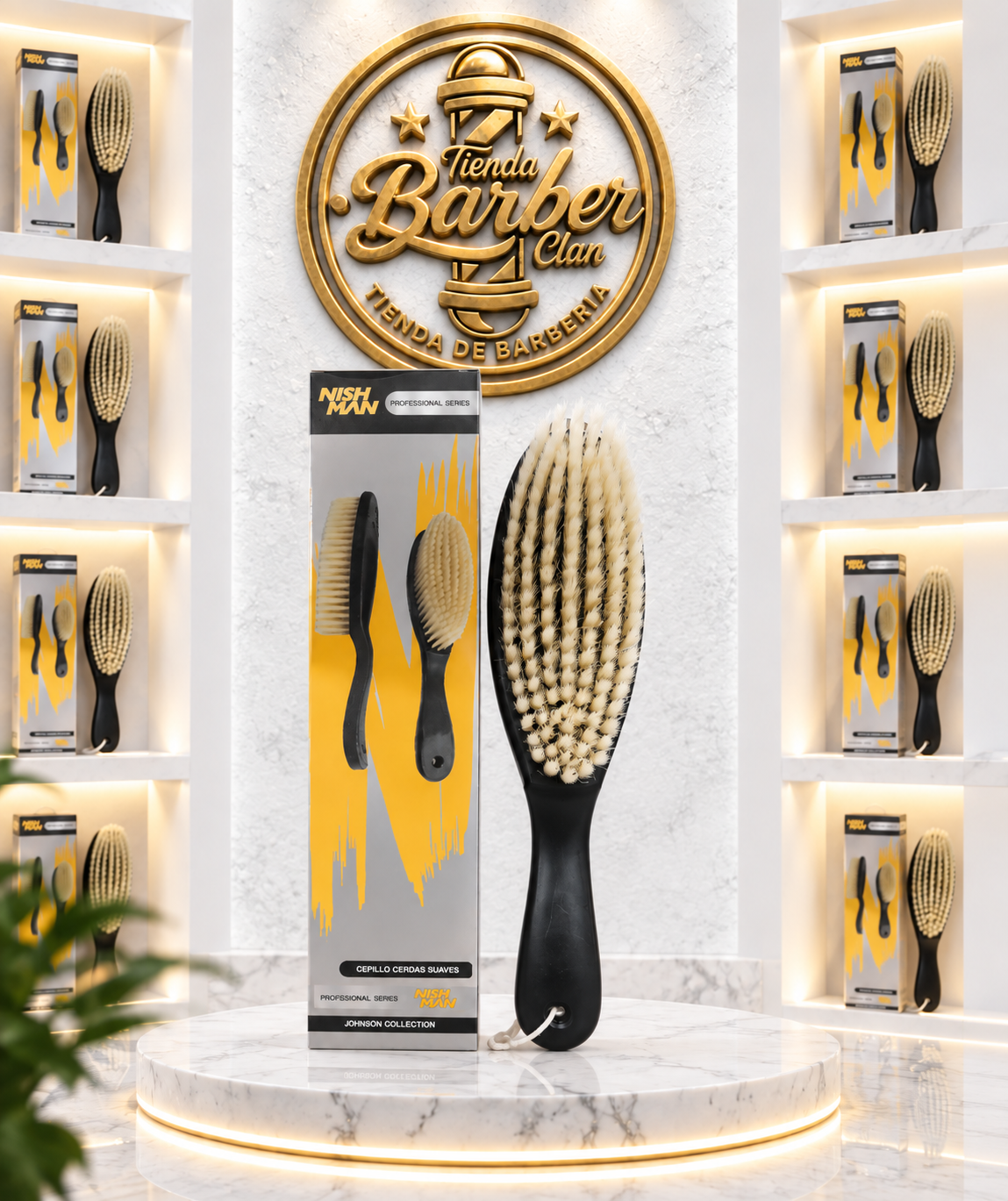 CEPILLO CERDAS SUAVES JH810 NIHSMAN CEPILLOS SACUDIDORES 415810 - Tienda Barber Clan