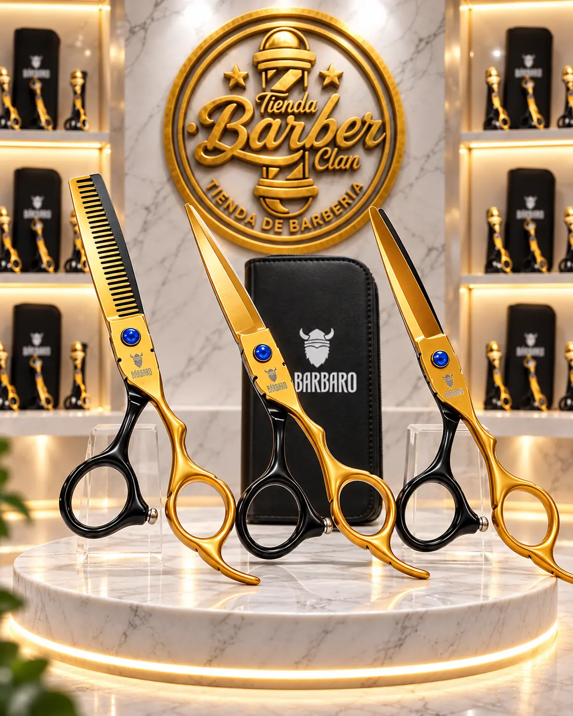 KIT TIJERAS X3 BARBARO BARBARO TIJERAS 9841254 - Tienda Barber Clan