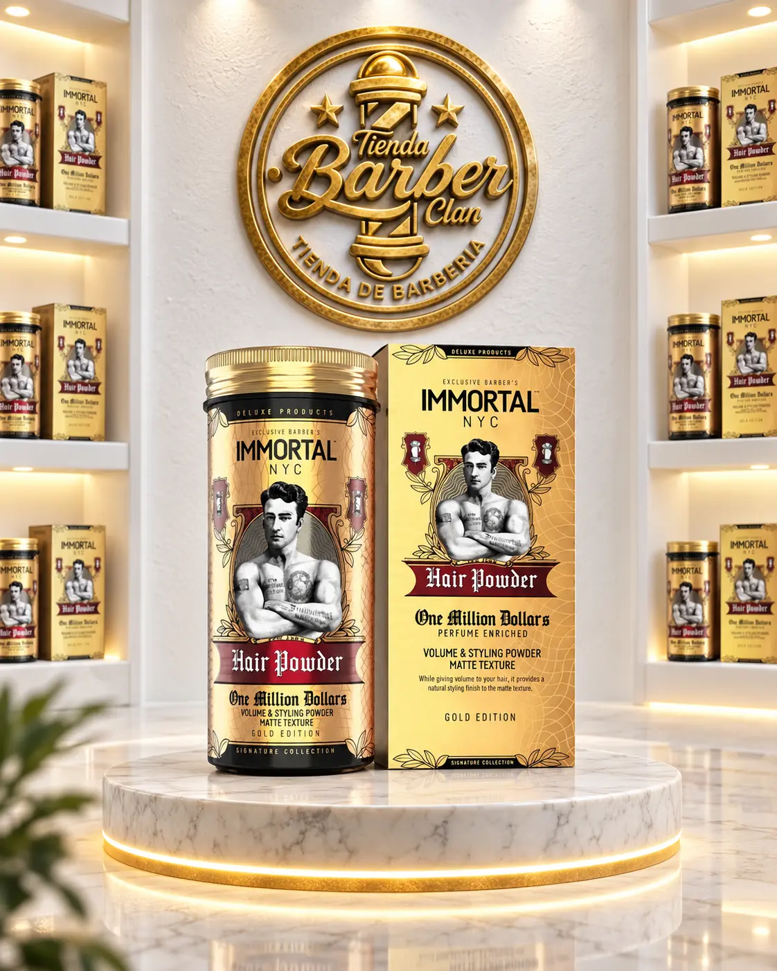 CERA EN POLVO IMMORTAL ONE MILLON CERAS EN POLVO 8682225554159 - Tienda Barber Clan