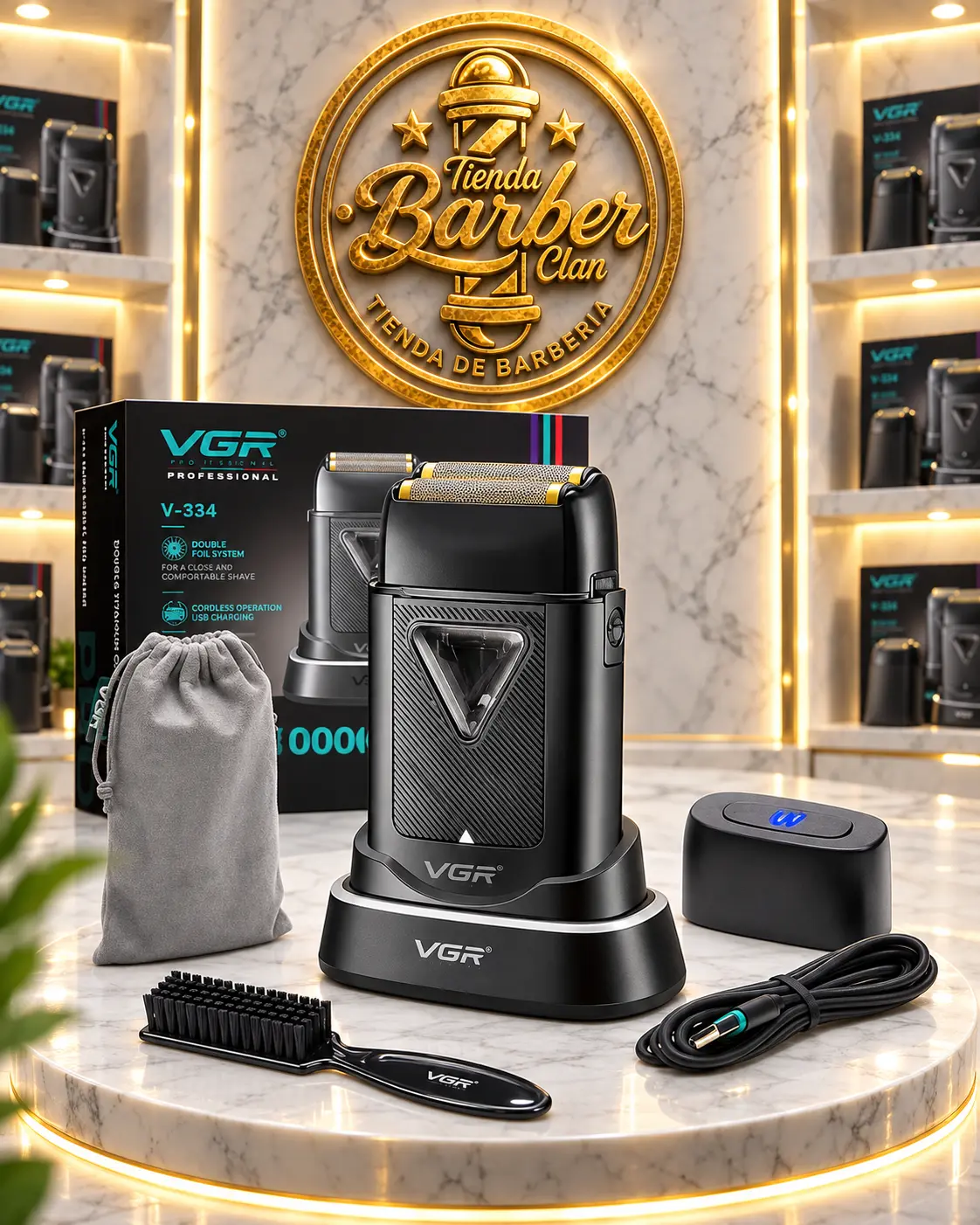 MAQ. SHAVER VGR 334 VGR MAQUINAS SHAVER DE AFEITAR 7809214 - Tienda Barber Clan