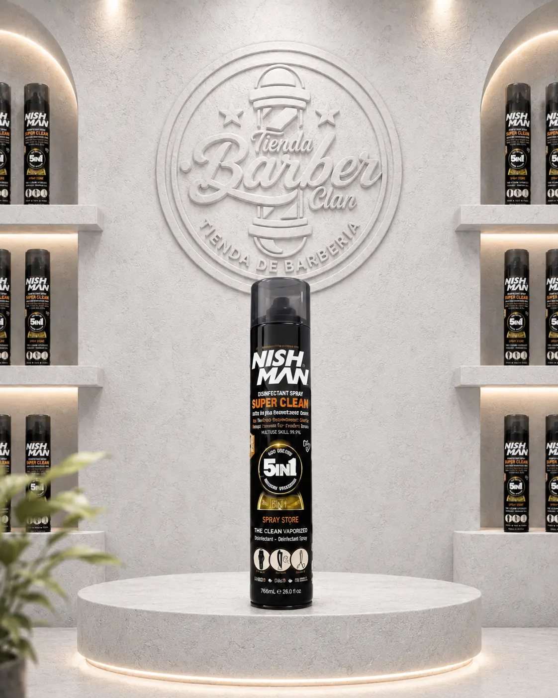 DESINFECTANTE NISHMAN 5 EN 1 769 ML NIHSMAN ,DESINFECTANTE Y LUBRICANTES DE MAQUINAS 8684736670441 - Tienda Barber Clan