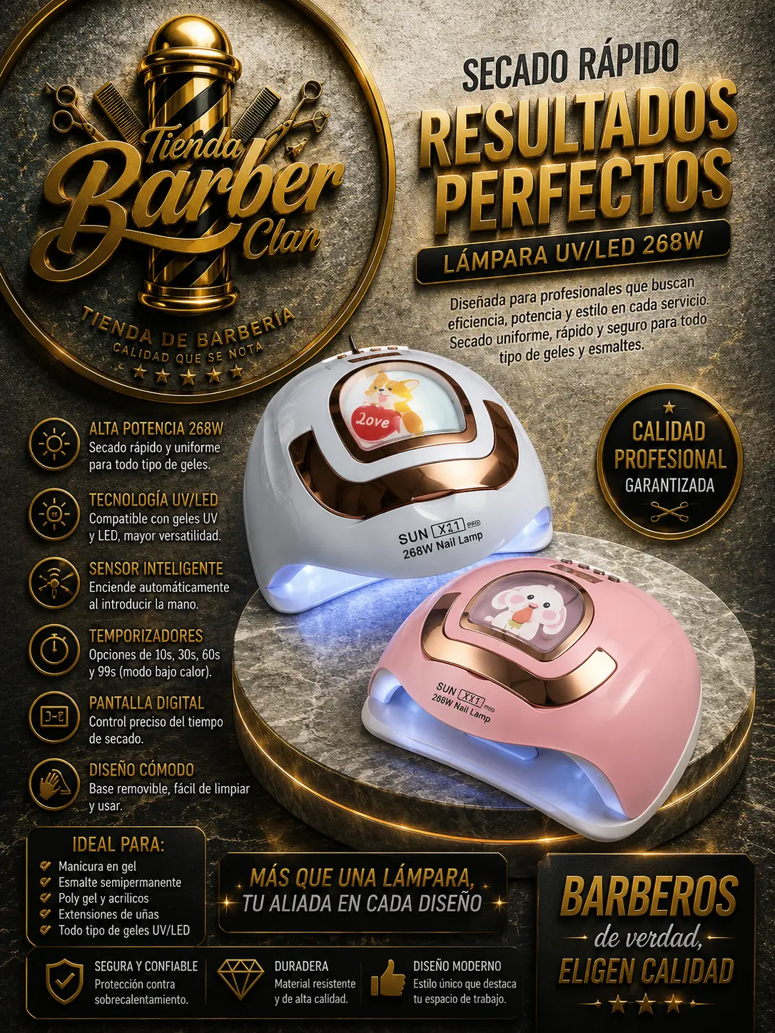 LAMPARA UÑAS FIGURAS 288W WOMEN CARE MANICURE Y PEDICURE UÑAS 7708090007666 - Tienda Barber Clan