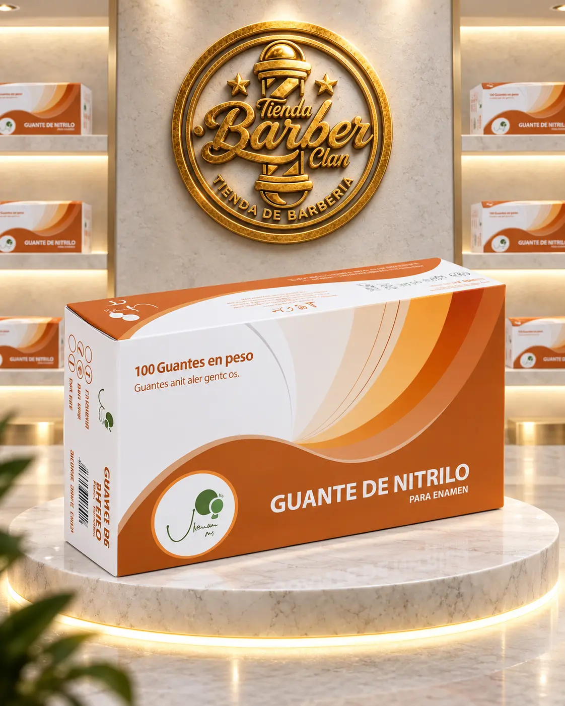 CAJA DE GUANTES NARANJA UKA INT GUANTES 7708981824716 - Tienda Barber Clan