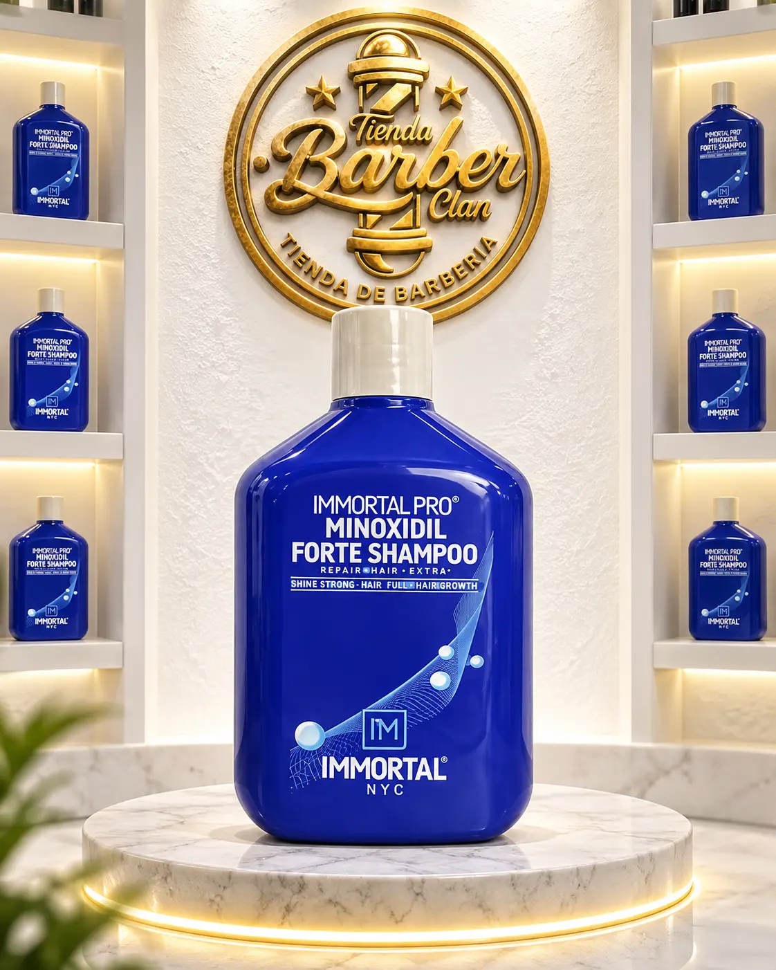 SHAMPOO FORTE MINOXIDIL 500ML IMMORTAL SHAMPOO Y CUIDADO DE EL CABELLO 8682225557402 - Tienda Barber Clan