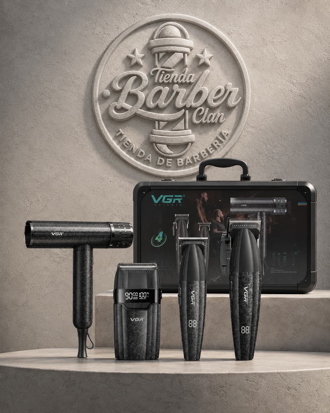 COMBO VGR 640 S4 VGR MAQUINAS DE CORTE 6973224088243 - Tienda Barber Clan