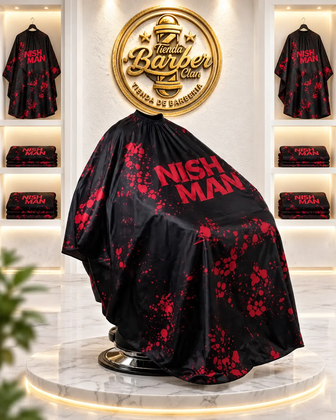CAPA NISHMAN NEGRO ROJO JH617 NISHMAN CAPAS 1837040 - Tienda Barber Clan
