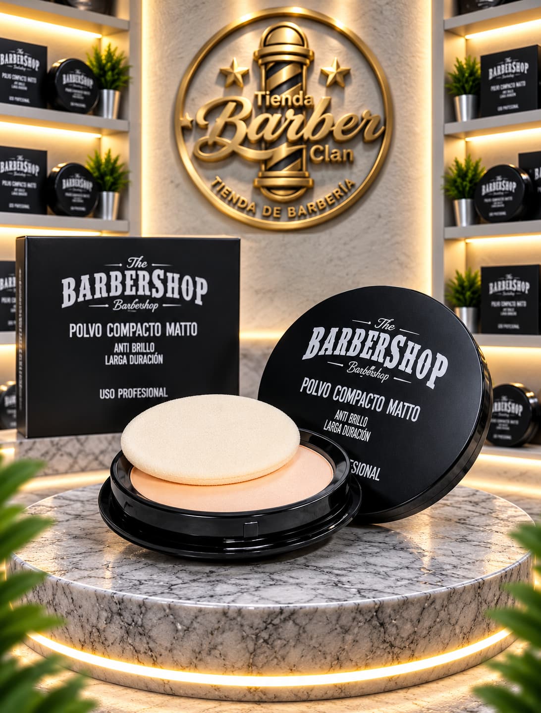 POLVO COMPACTO BARBERSHOP BARBERSHOP MAQUILLAJE - Tienda Barber Clan