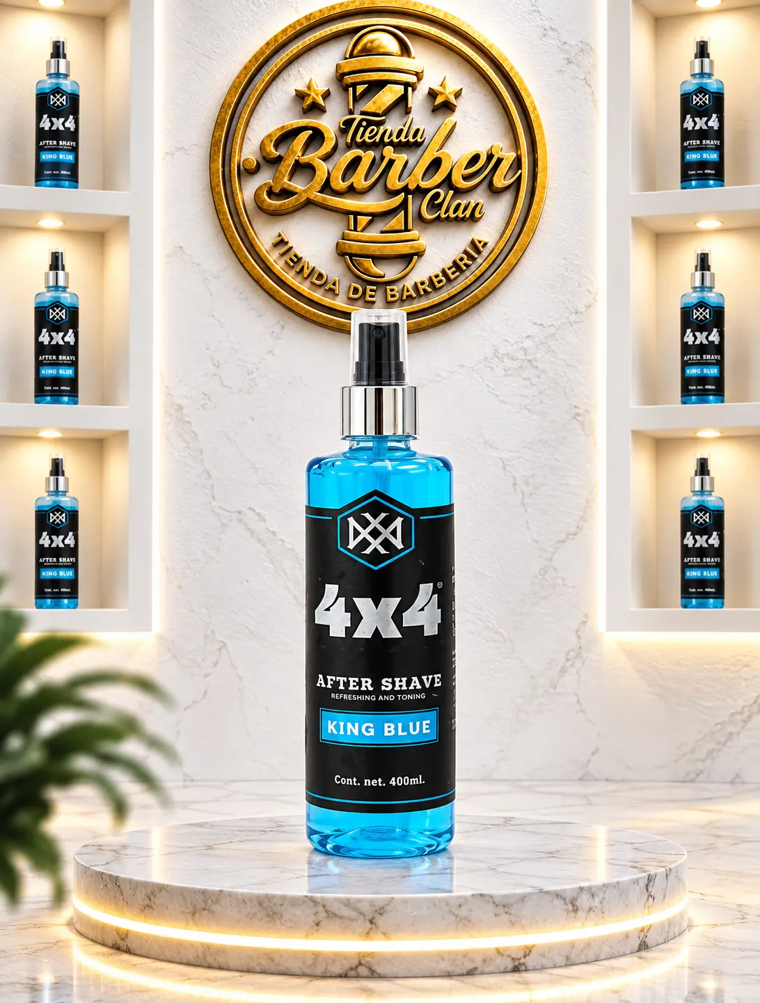 AFTER SHAVE 4X4 KING BLUE 400ML 4X4 AFTER SHAVE 7501776338005 - Tienda Barber Clan