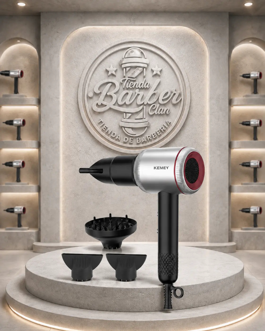 SECADOR KEMEI 6898 KEMEI SECADORES 6955549368989 - Tienda Barber Clan