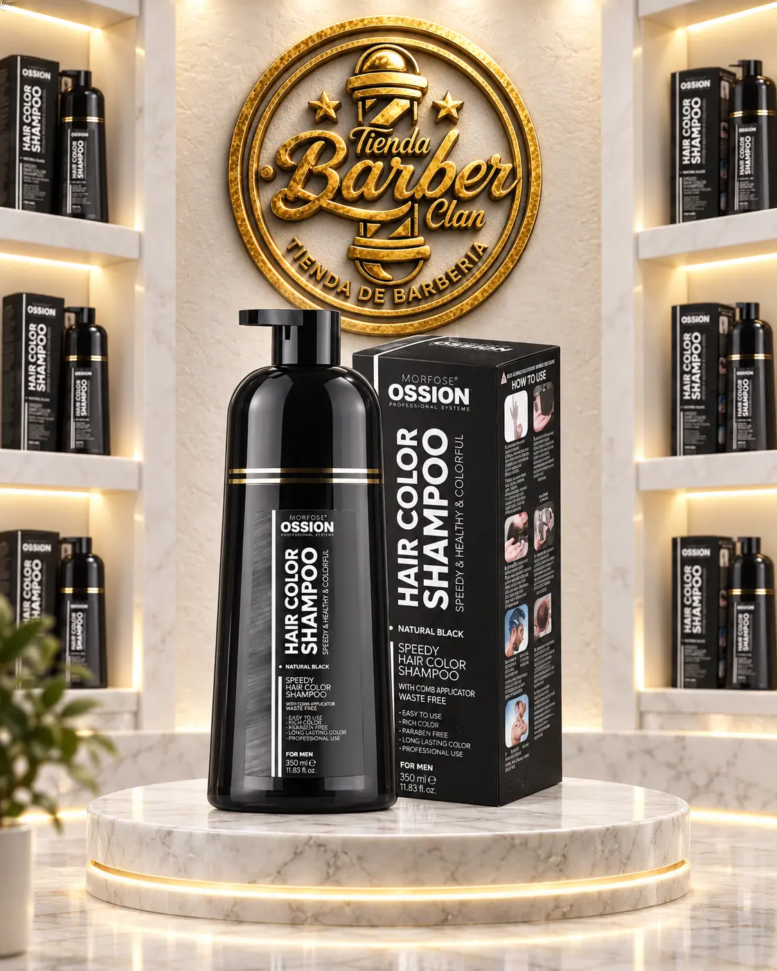 SHAMPOO TINTE OSSION NEGRO OSSION TINTES y PERMANENTES 8681701016778 - Tienda Barber Clan