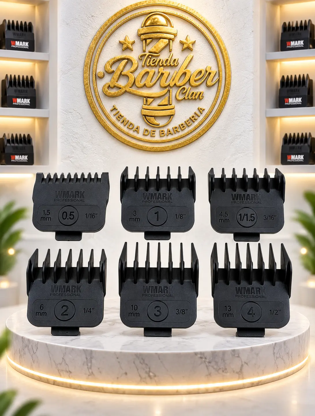 SET DE GUIAS X6 IMANTADAS WMARK GUIAS DE MAQUINAS 11685 - Tienda Barber Clan