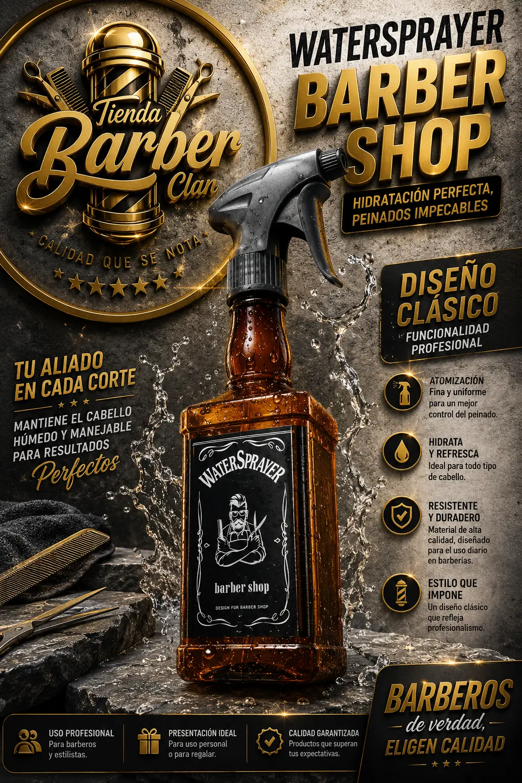ATOMIZADOR WISKHEY 500 ML CHINA ATOMIZADORES 0865578 - Tienda Barber Clan