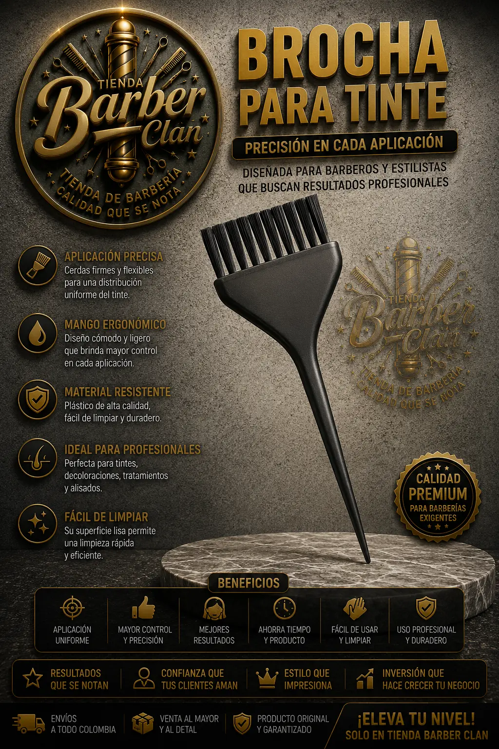 BROCHA TINTE 703 CHINA TINTES y PERMANENTES 2023060800070 - Tienda Barber Clan