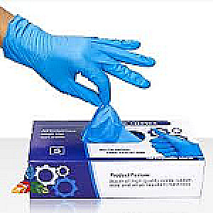 CAJA GUANTES NITRILO AZUL HANDEL MED GUANTES 7708560330065 - Tienda Barber Clan