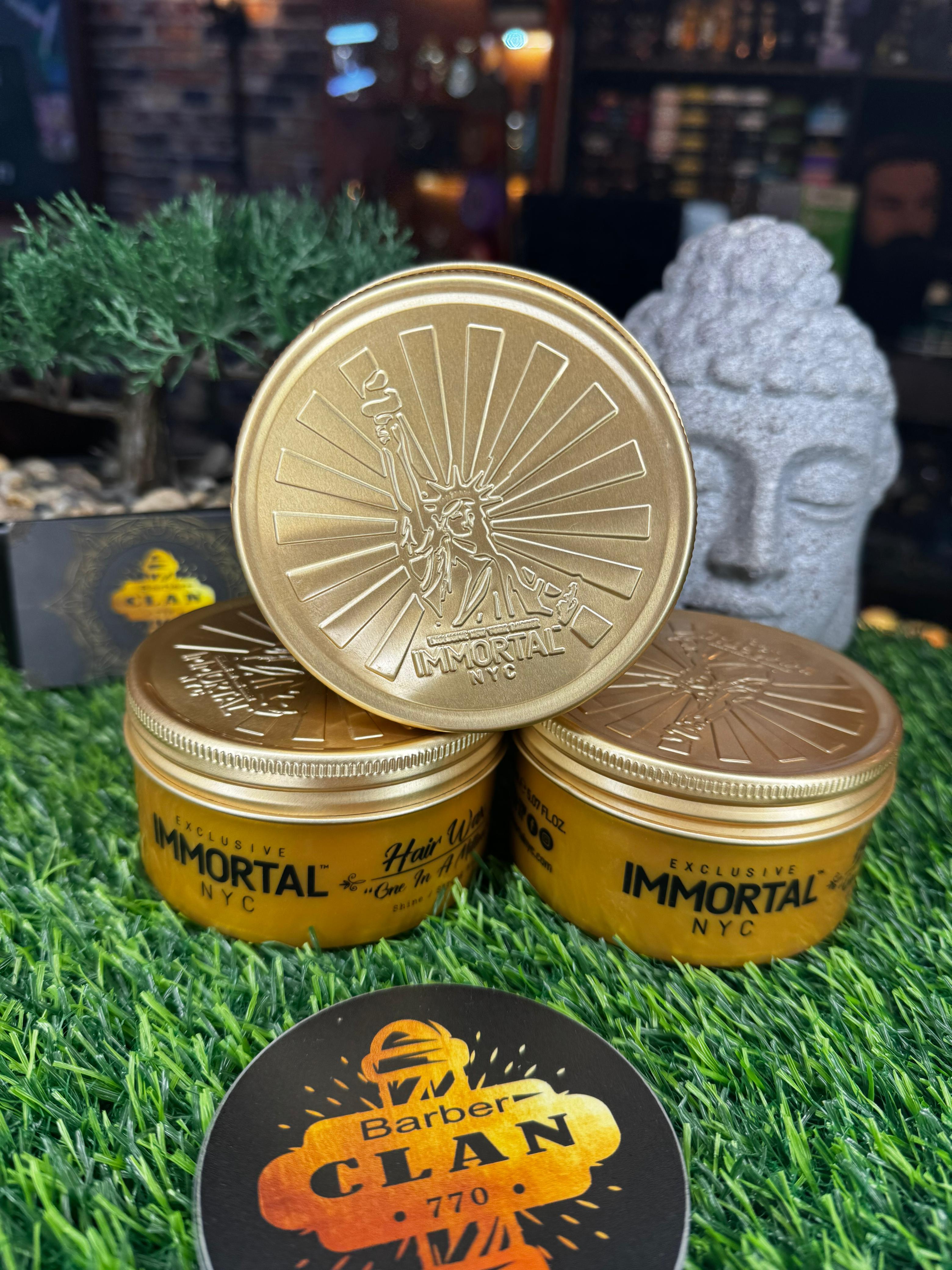 CERA INMORTAL NYC 150ML (DORADO) IMMORTAL CERAS 8682225555637 - Tienda Barber Clan