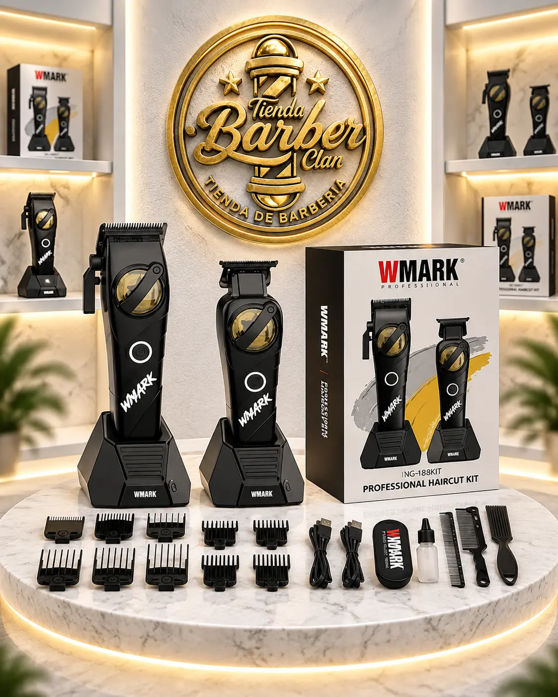 COMBO MAQUINAS WMARK NG-8613KIT WMARK MAQUINAS DE CORTE 6971196417979 - Tienda Barber Clan