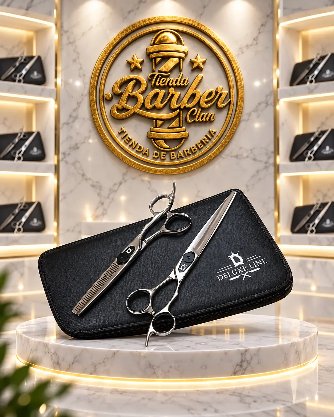 COMBO TIJERAS DELUXE 7´ Y 6.5´ DELUXE LINE TIJERAS 6432 - Tienda Barber Clan