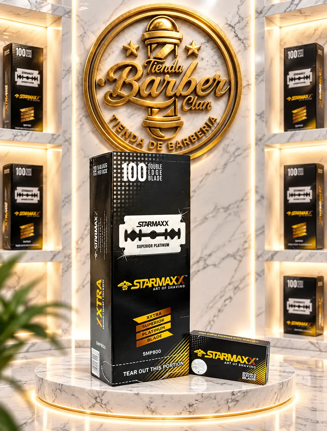 CUCHILLA STARMAXX CAJA X100 STARMAXX HOJILLAS 8908009309938 - Tienda Barber Clan