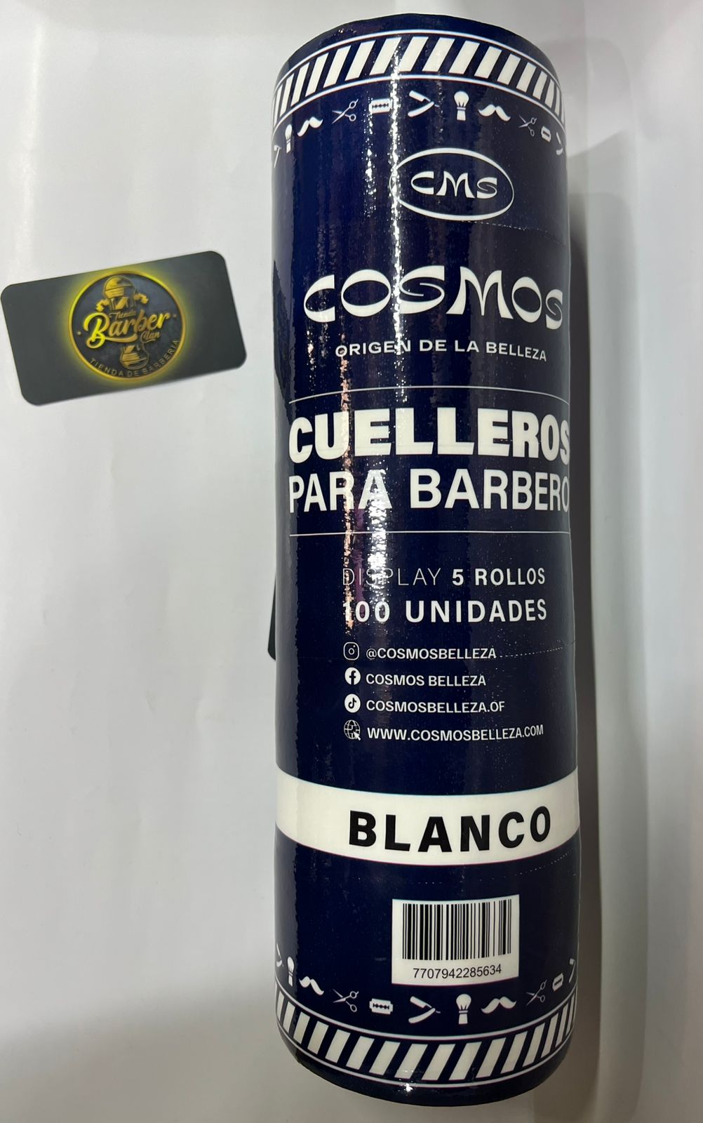 CUELLERO BLANCO COSMOS COSMO 7707942285634 - Tienda Barber Clan