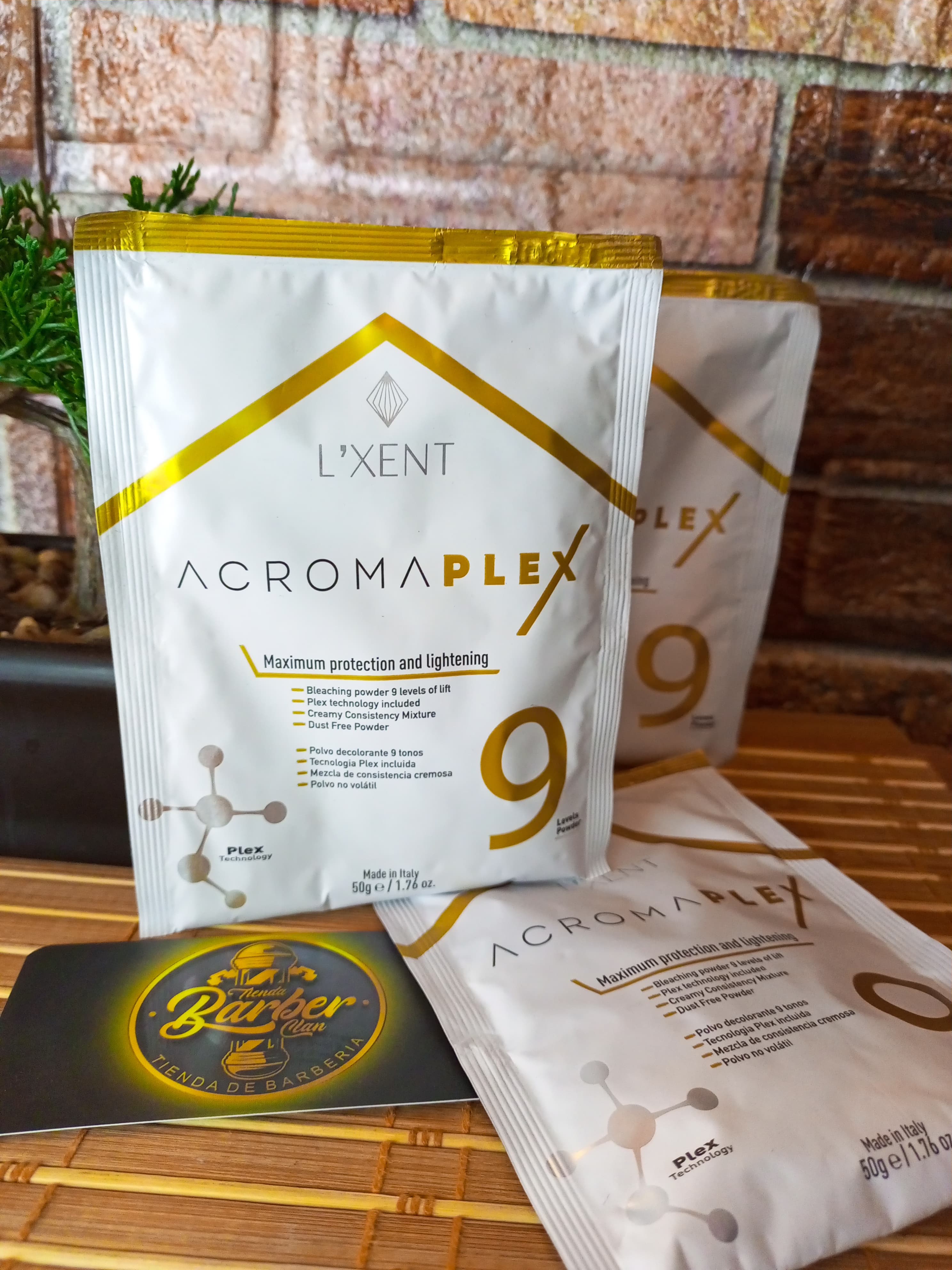 DECOLORANTE ACROMA PLEX 9 - 50 GR LUXENT TINTES y PERMANENTES 7709818493327 - Tienda Barber Clan