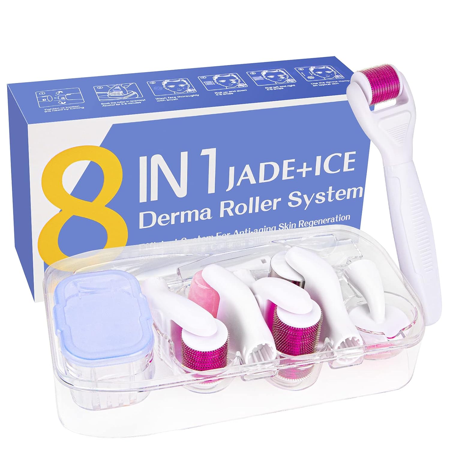 DERMA ROLLER 8 EN 1 SHAMPOO Y CUIDADO DE EL CABELLO DER--DEF-5508 - Tienda Barber Clan