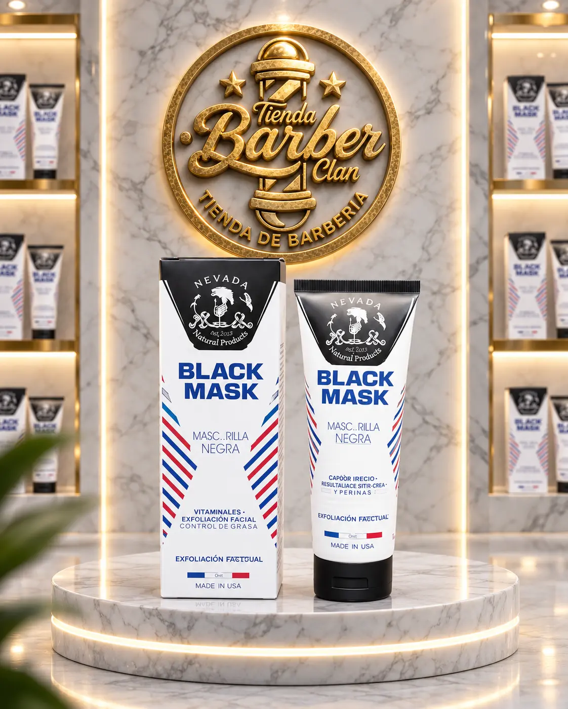 MASCARILLA BLACK MASK NEVADA NEVADA FACIAL 847610029652 - Tienda Barber Clan