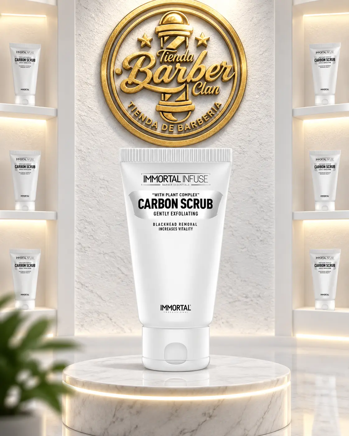 EXFOLIANTE DE CARBON INMORTAL IMMORTAL EXFOLIANTES 8682225555293 - Tienda Barber Clan