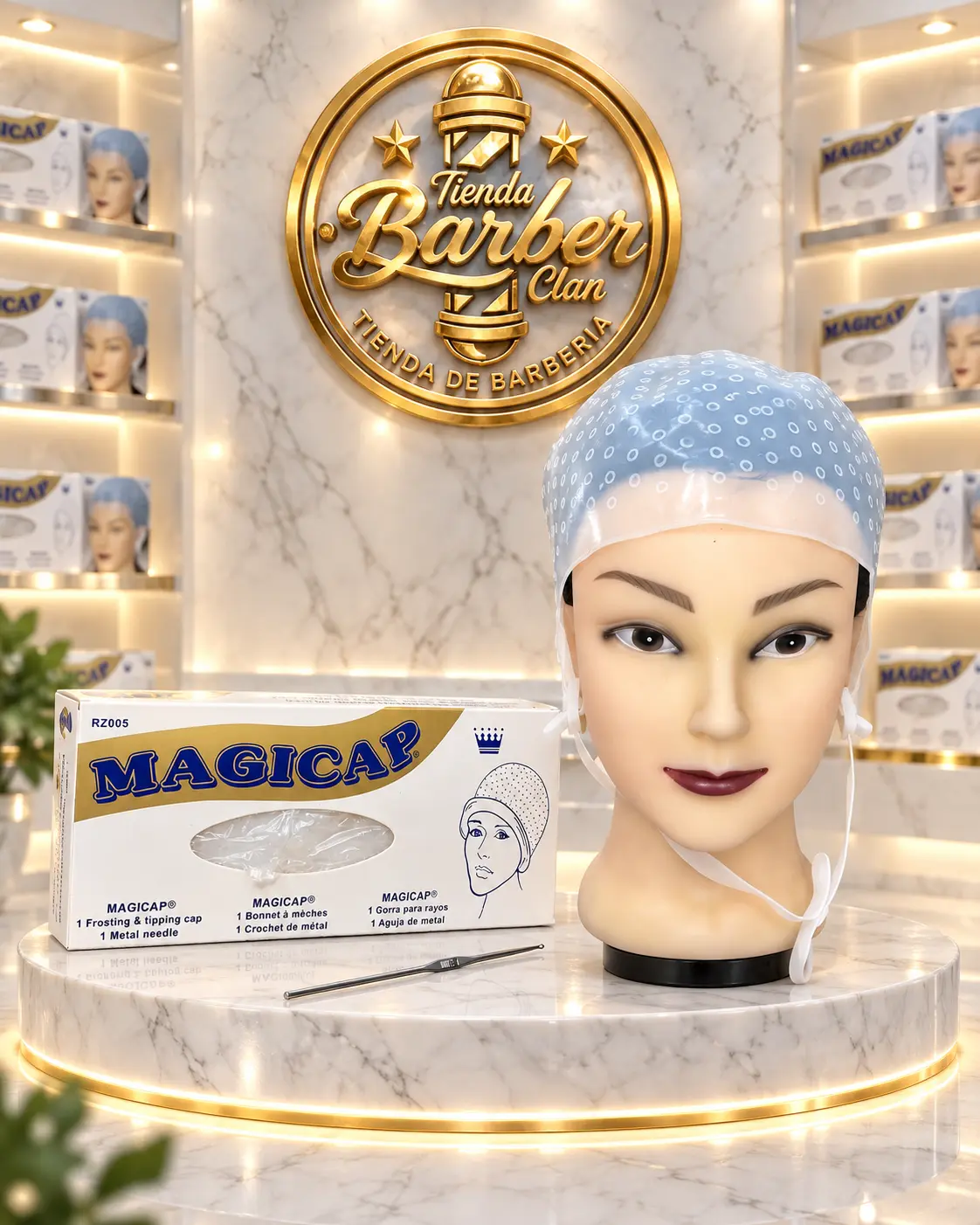 GORRO DE MECHAS CON BROCHE MAGICAR ACCESORIOS DE BARBERIA 08159830 - Tienda Barber Clan