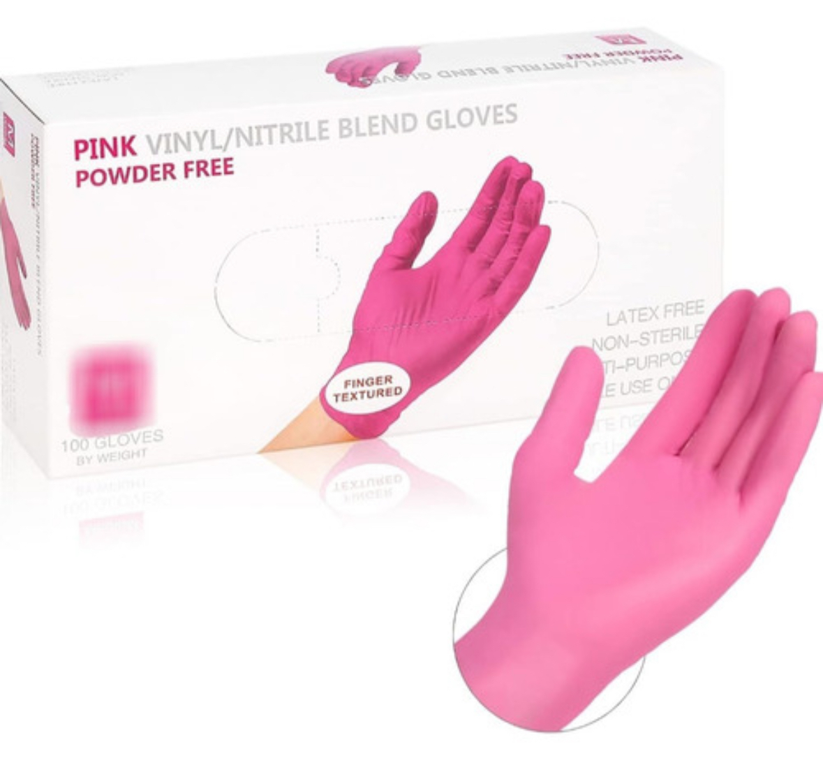 GUANTES NITRILO ROSADOS X 100 CHINA GUANTES 7702025006502 - Tienda Barber Clan