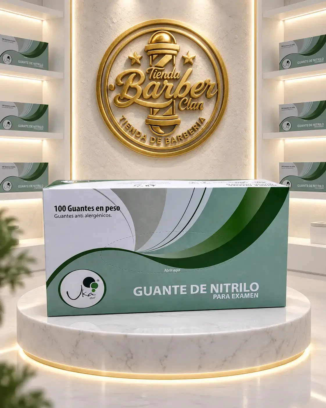 GUANTES NITRILO VERDE uka GUANTES 7709679817904 - Tienda Barber Clan