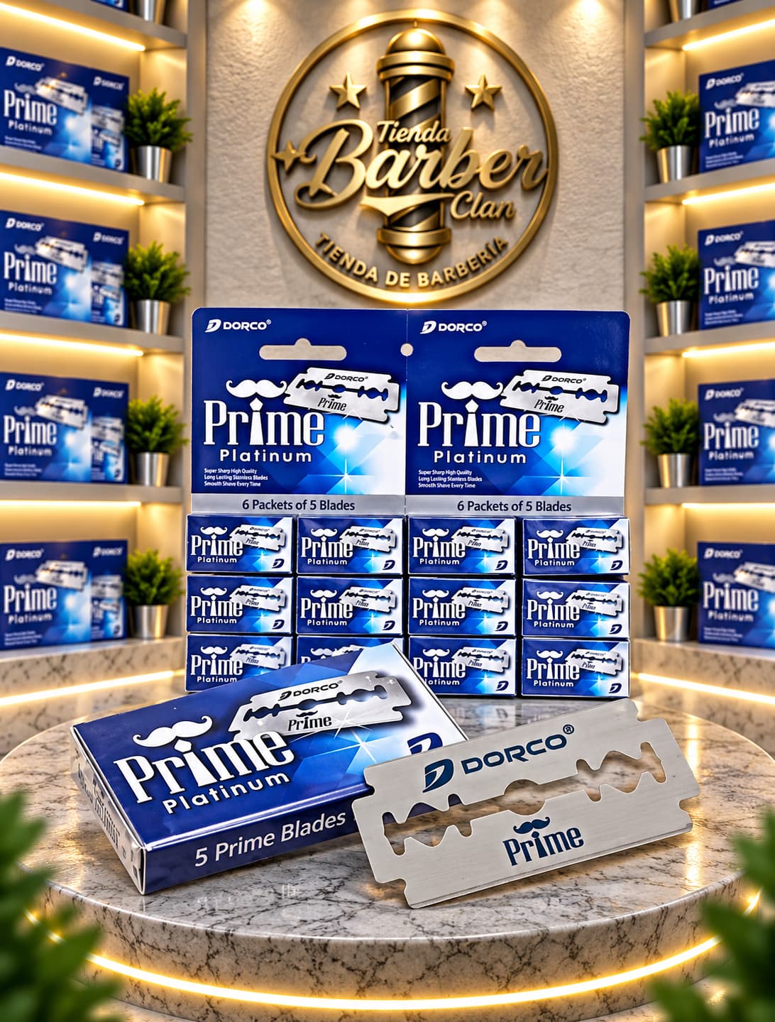 DISPLAY HOJILLAS DORCO - PRIME PLATINUM DORCO HOJILLAS 8801038568805 - Tienda Barber Clan