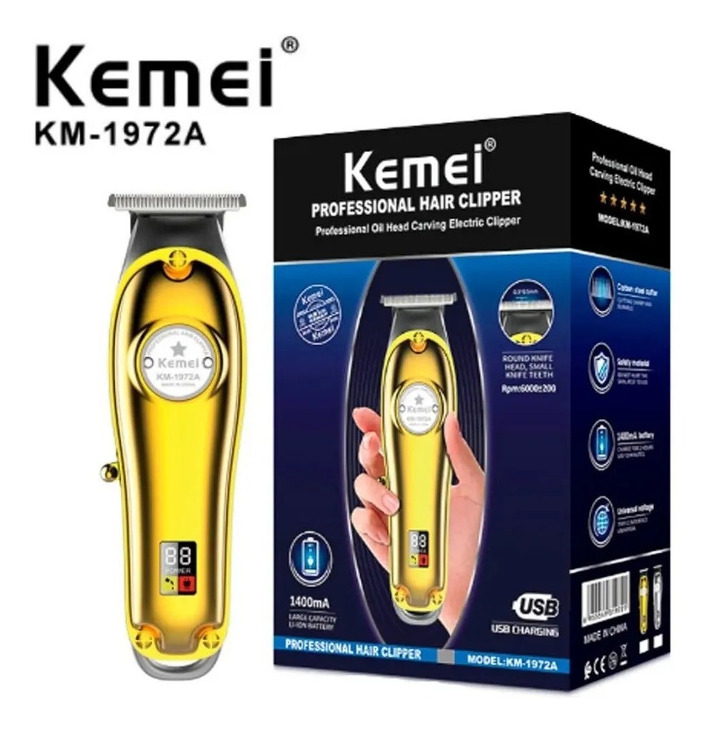 MAQUINA PATILLERA- KEMEI KM-1972 MAQUINAS PATILLERAS 6955549319721 - Tienda Barber Clan