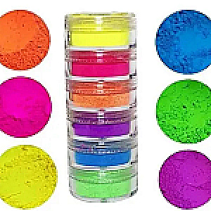 KIT DE PIGMENTOS EN POLVO NEON X 6 MANICURE Y PEDICURE UÑAS 7702025824960 - Tienda Barber Clan