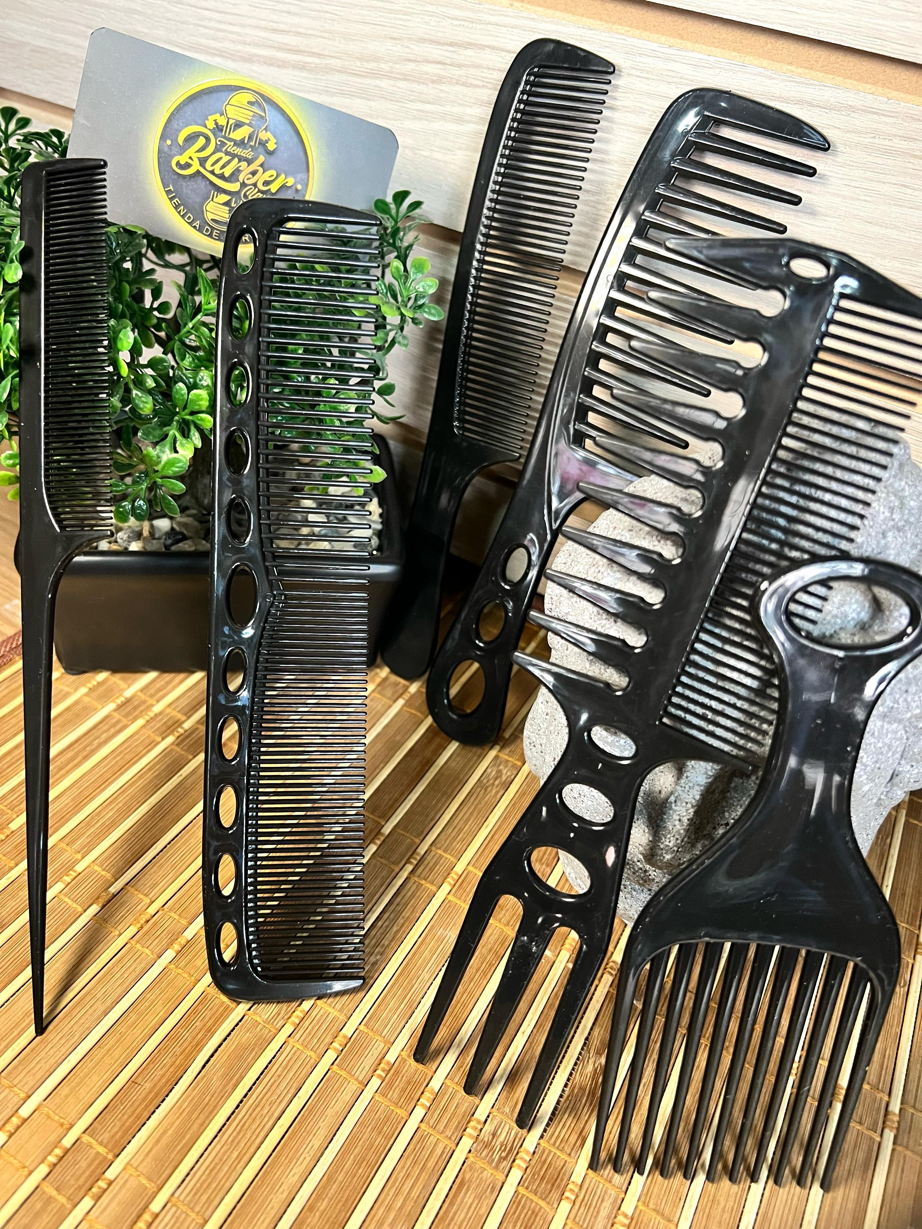 KIT PEINILLAS NEGRA X 6 AIMEISI PEINES PEINILLAS 000230677 - Tienda Barber Clan