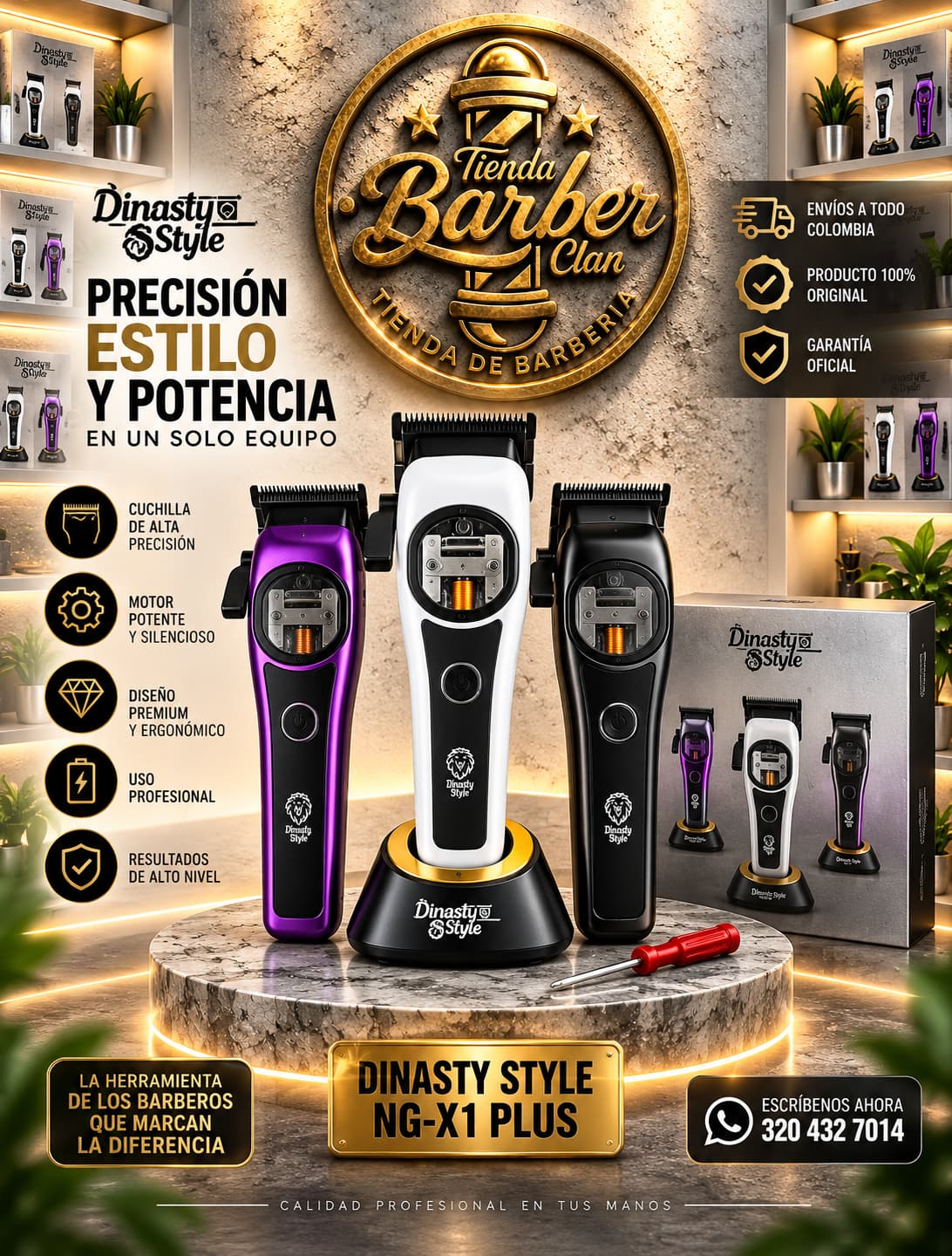 MAQUINA DE CORTE DINASTY STYLE DINASTY MAQUINAS DE CORTE 7543221 - Tienda Barber Clan