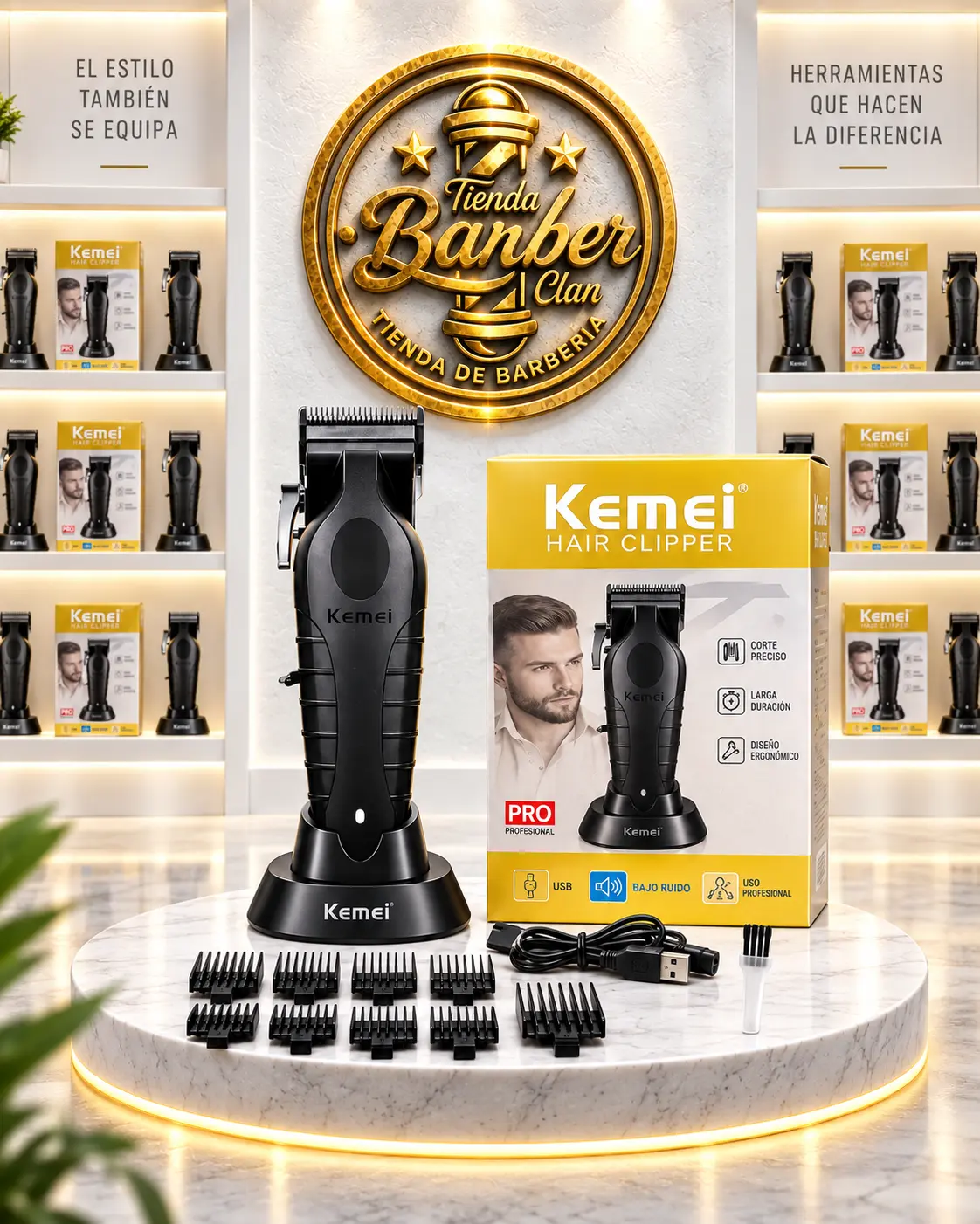 MAQUINA DE CORTE KEMEI 2296 KEMEI MAQUINAS DE CORTE 6955549322967 - Tienda Barber Clan