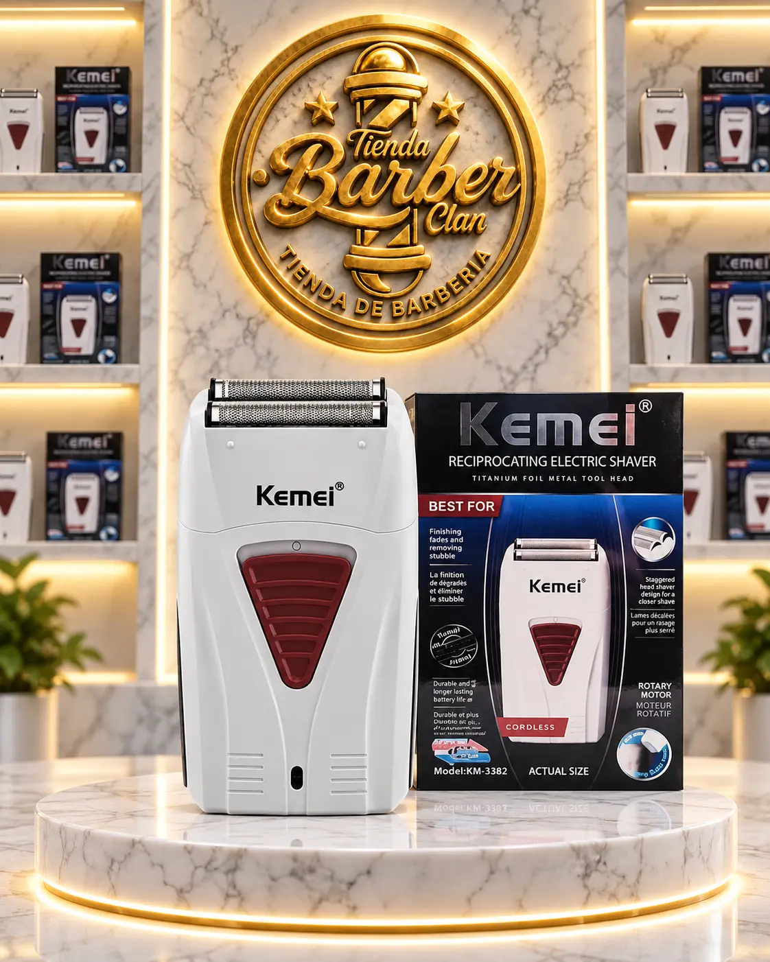 MAQ. SHAVER KEMEI 3382 KEMEI MAQUINAS SHAVER DE AFEITAR 6955549333826 - Tienda Barber Clan