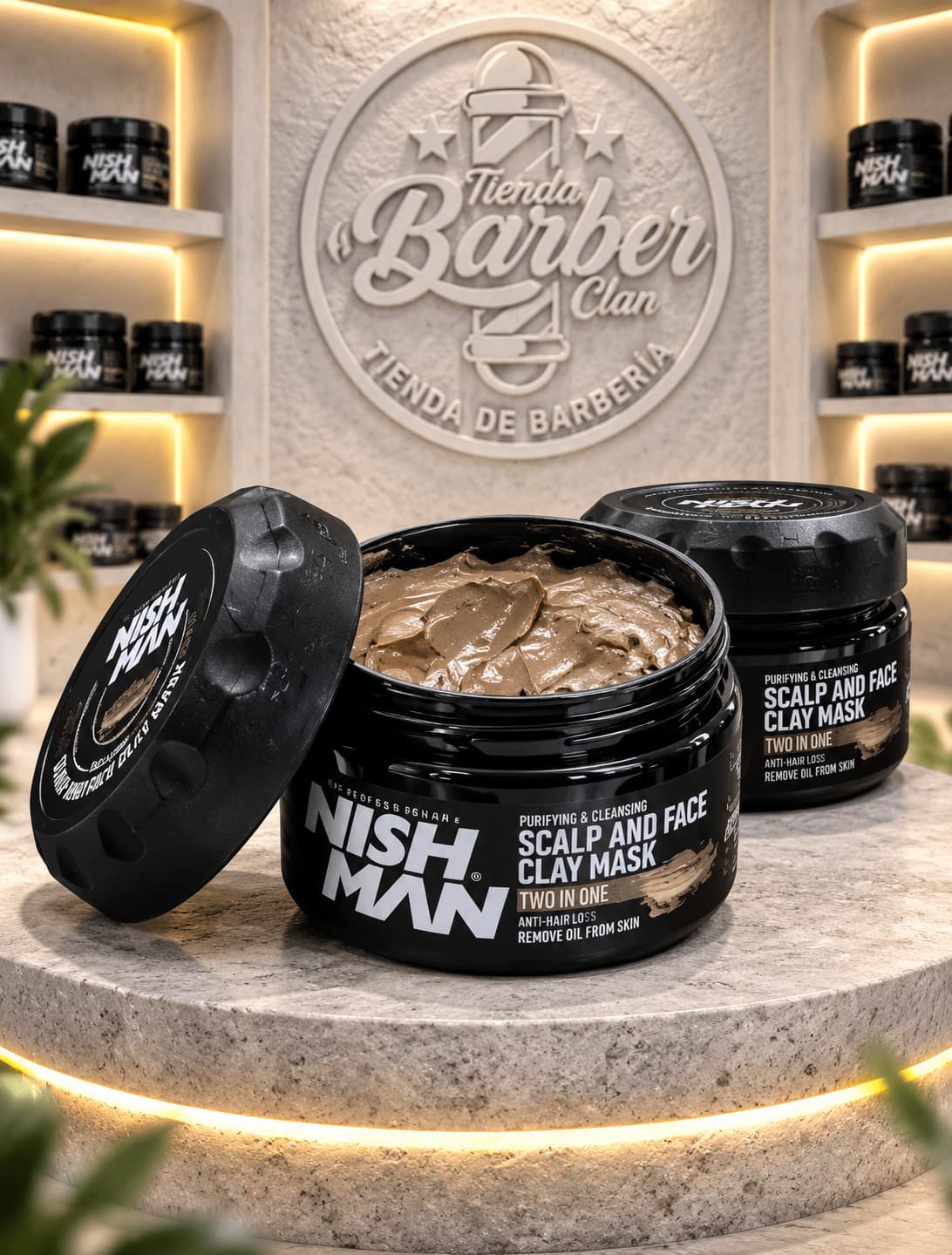 NISHMAN FACIAL CLAY MASK 2EN1 450GR NISHMAN FACIAL 8682035083689 - Tienda Barber Clan