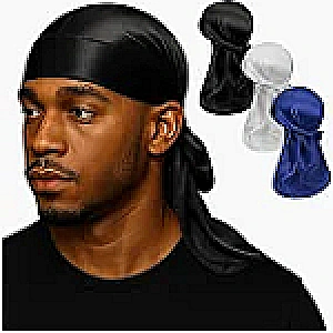 PAÑOLETA DURAG SENCILLO NEGRO CHINA GORROS 6958721900069 - Tienda Barber Clan